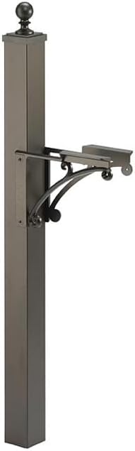 Whitehall French Bronze Deluxe Mailbox, Post, and Brackets | Heavy-Duty Aluminum Mailbox System | Large 20% Oversized Capacity with Magnetic Closure | Weather-Resistant Finish for Timeless Curb Appeal