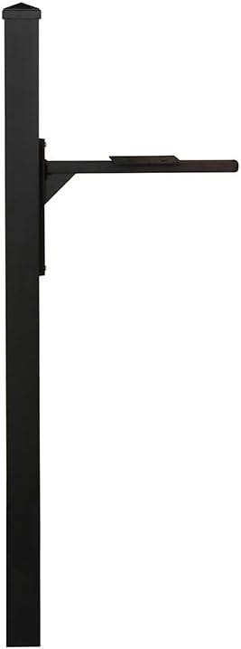 Special Lite Wellington Mailbox Post - Black Aluminum Post for Curbside Mailbox - SPK-720-BLK