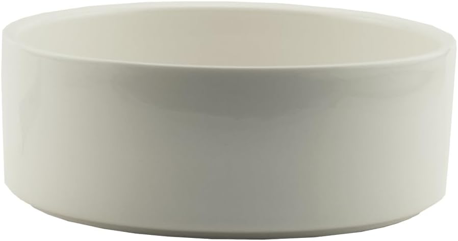 JPPlus White Ceramic Sublimation Pet Bowls for Dye Sublimation Heat Transfer (6 Inch (Case of 24))