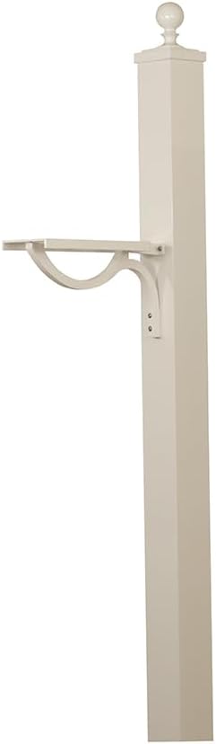 Special Lite Springfield Mailbox Post - White Aluminum Post for Curbside Mailbox - SPK-710-WH