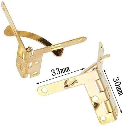 Small Mini Hinges,Jewelry Box Hinge,Door Hinge 50Pcs 90° Angle Support Small Box Hinges Hinge for Jewelry Wine Case Watch Wooden Lid Rubber Wedge Door Stopper