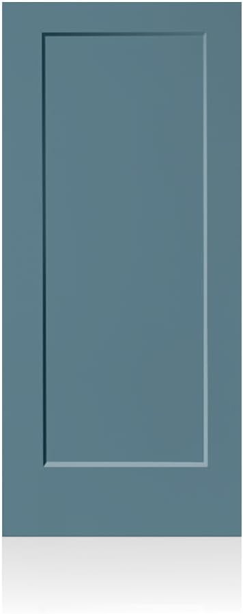 30 in. x 80 in. 1 Panel Hollow Core Dignity Blue Painted Composite Interior Door Slab
