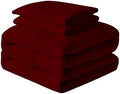 Egyptian Cotton Oversized Queen Size Comforter Sets - Burgundy Color, Soft Lightweight Bed Set, All Season Gray Bedding Sets - 1 Comforter & 2 Pillow case