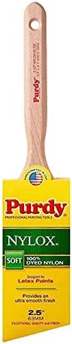 6-Pack of 2-1/2' Purdy 144152225 Nylox Glide Angled Sash Paint Brush, Tynex Nylon