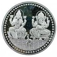 Ganesh Laxmi Coin In Pure Silver 99.9% Religious Coin (50 GRAMS)