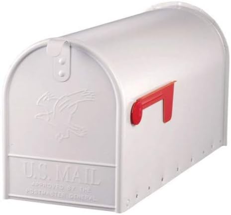Naples Series Imperial Mailbox (White) - Compatible with Round Fluted Aluminum Post