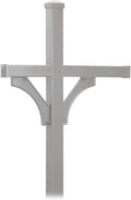 Salsbury Industries 4873NIC Deluxe 2 Sided for 3 In-Ground Mounted Mailbox Post, Nickel