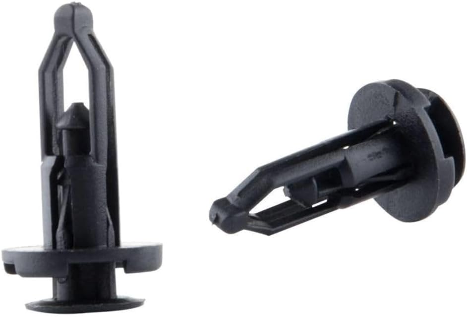28mm Black Plastic Trim Retainer Clips for Toyota, Lexus & Scion, 100-Pack Push Pin Rivets for Bumper & Moulding
