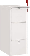 Salsbury Industries 4375WHT Mail Package Drop, White, 14.375 in. W x 36 in. H x 23 in. D