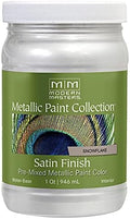 Modern Masters 8-Pack of 1 qt ME707 Snowflake Metallic Paint Collection, Satin Water-Based Decorative Metallic Paint