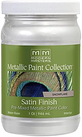 Modern Masters 8-Pack of 1 qt ME707 Snowflake Metallic Paint Collection, Satin Water-Based Decorative Metallic Paint