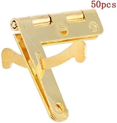 Small Mini Hinges,Jewelry Box Hinge,Door Hinge 50Pcs 90° Angle Support Small Box Hinges Hinge for Jewelry Wine Case Watch Wooden Lid Rubber Wedge Door Stopper