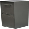 Architectural Mailboxes Oasis® Drop Box Secure, Locking Heavy Duty, Steel Metal Package Box for outside, Graphite Bronze XL Extra Large with Magnetic Waterproof Door