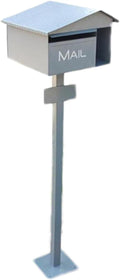 Mailboxes with Post Metal Post Box Modern Post Mounted Mailbox for Outside Suggestion Box Outdoor Villa Garden Park Drop Box