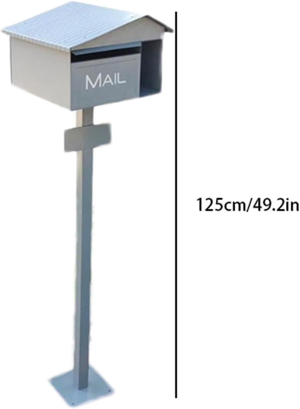 Mailboxes with Post Metal Post Box Modern Post Mounted Mailbox for Outside Suggestion Box Outdoor Villa Garden Park Drop Box