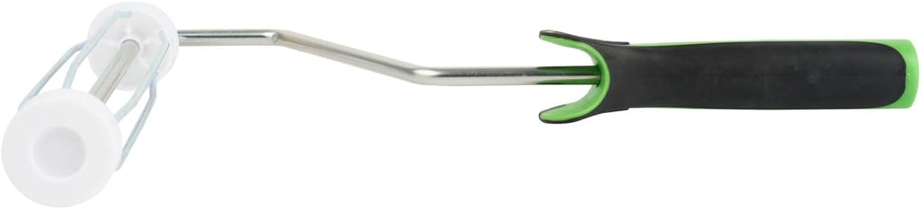 Restaurantware Paint Roller Frame 9 Inch 5-Wire Cage 12 Roller Frame Heavy Duty Soft Grip Handle Threaded for Extension Poles Coating Supplies for House Painting, Walls, Ceilings, Floors, and Decks