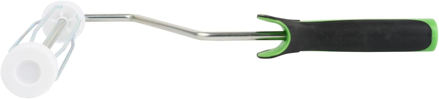Restaurantware Paint Roller Frame 9 Inch 5-Wire Cage 12 Roller Frame Heavy Duty Soft Grip Handle Threaded for Extension Poles Coating Supplies for House Painting, Walls, Ceilings, Floors, and Decks