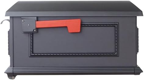 Special Lite Traditional Curbside Mailbox with Ashley Front Single Mailbox Mounting Bracket - TC-ASH-FS-1010-BLK