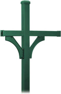 Salsbury Industries 4873GRN Deluxe 2 Sided for 3 In-Ground Mounted Mailbox Post, Green