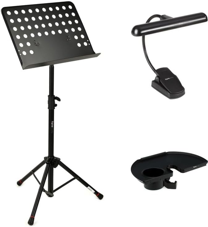 Gator Frameworks GFW-MUS-0500 Lightweight Sheet Music Stand Deluxe Bundle