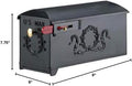GSi Luxury Large Mailbox - Black Style 9 | Post Mount Mailbox for Outside | Parcel Mailbox for House | Includes Brass Knob, Red Flag and Hardware - Rural and Decorative 19' x 9' x 7.75' Aluminum