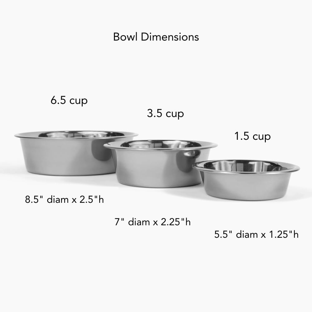 Hiddin Double Elevated Dog Bowl Stand for Medium or Large Dogs, All Breeds, Smoke Grey Acrylic 12 Inch Raised Dog Bowl Stand with Two Stainless Steel Bowls for Food and Water - 6.5 Cups Each Dish