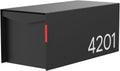 Olio Home Mailbox | Modern Design Personalized Thompson Flat Top Post Mount Mail Box | 20.5' x 9.2' x 8.5' | Galvanized Steel Mailboxes for Outside | Made in USA Mail Boxes for House | Black