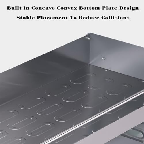 Stainless Steel Soft Close Cabinet Lift System, 2-Layer Organizer for 500mm Kitchen Cabinets, Inner Width 46-47cm, Perfect for Space-Saving Storage Solutions