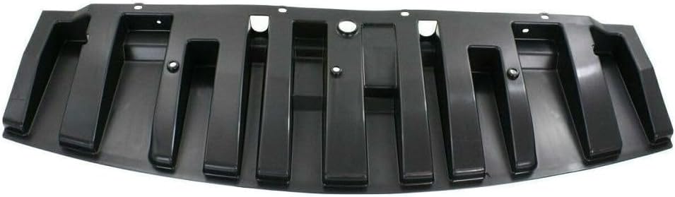 Bumper Air Shield Lower Center Front Plastic for Nissan for Rogue S/SL/SV 2014-2018 & SL Hybrid/SV Hybrid 2017-2018 Rivet-on-Attachment Type Black Matte 62660-4BA1B NI1091104