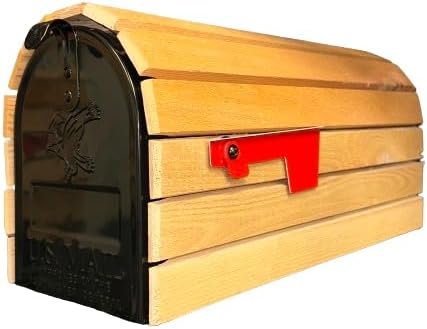 Real Cedar, Heavy-Duty (3/4 Inch Thick Slats) Cedar-Wrapped Mailbox - (This is 1 of 3 Different Cedar-Wrapped mailboxes That we Manufacture)