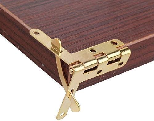 Small Mini Hinges,Jewelry Box Hinge,Door Hinge 50Pcs 90° Angle Support Small Box Hinges Hinge for Jewelry Wine Case Watch Wooden Lid Rubber Wedge Door Stopper