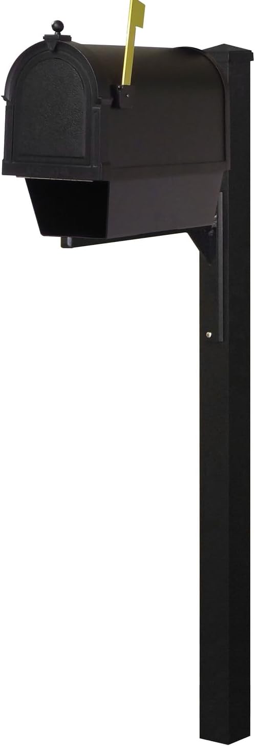 Products Berkshire Curbside Mailbox with Newspaper Tube, Locking Insert and Wellington Mailbox Post