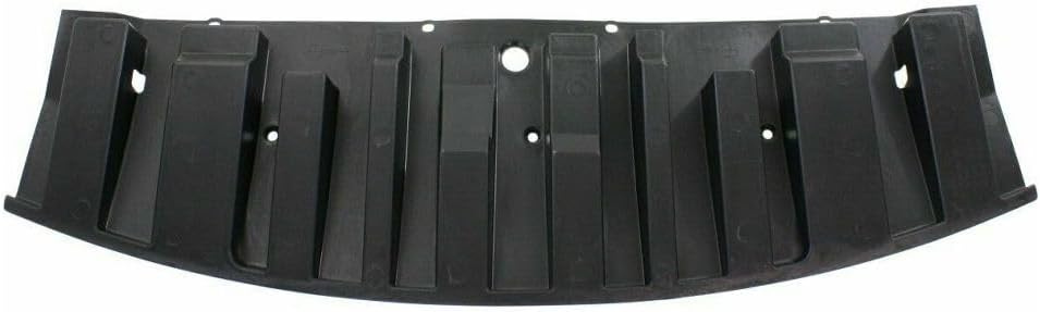 Bumper Air Shield Lower Center Front Plastic for Nissan for Rogue S/2014-SL SV Hybrid 2017-2018 Rivet-on Black Matte 62660-4BA1B NI1091104