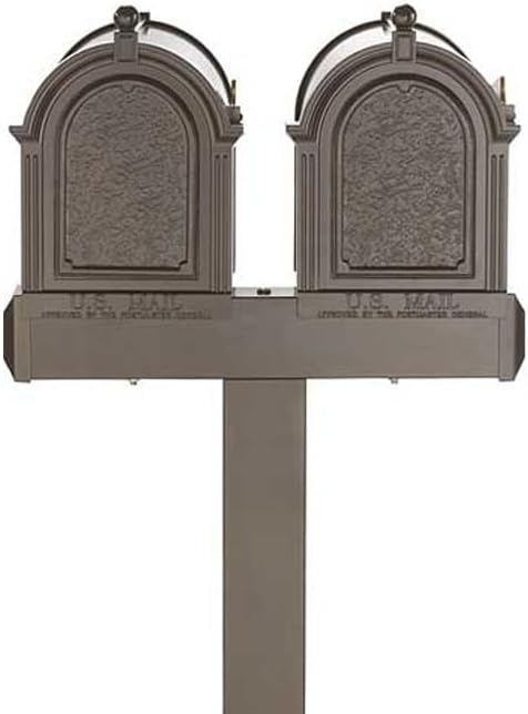 Whitehall Dual Mailboxes and Post Package, French Bronze