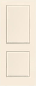 30 in. x 80 in. Beige Painted Composite MDF 2 Panel Interior Barn Door Slab