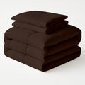 Egyptian Cotton Oversized Queen Size Comforter Sets - Chocolate Color, Soft Lightweight Bed Set, All Season Gray Bedding Sets - 1 Comforter & 2 Pillow case