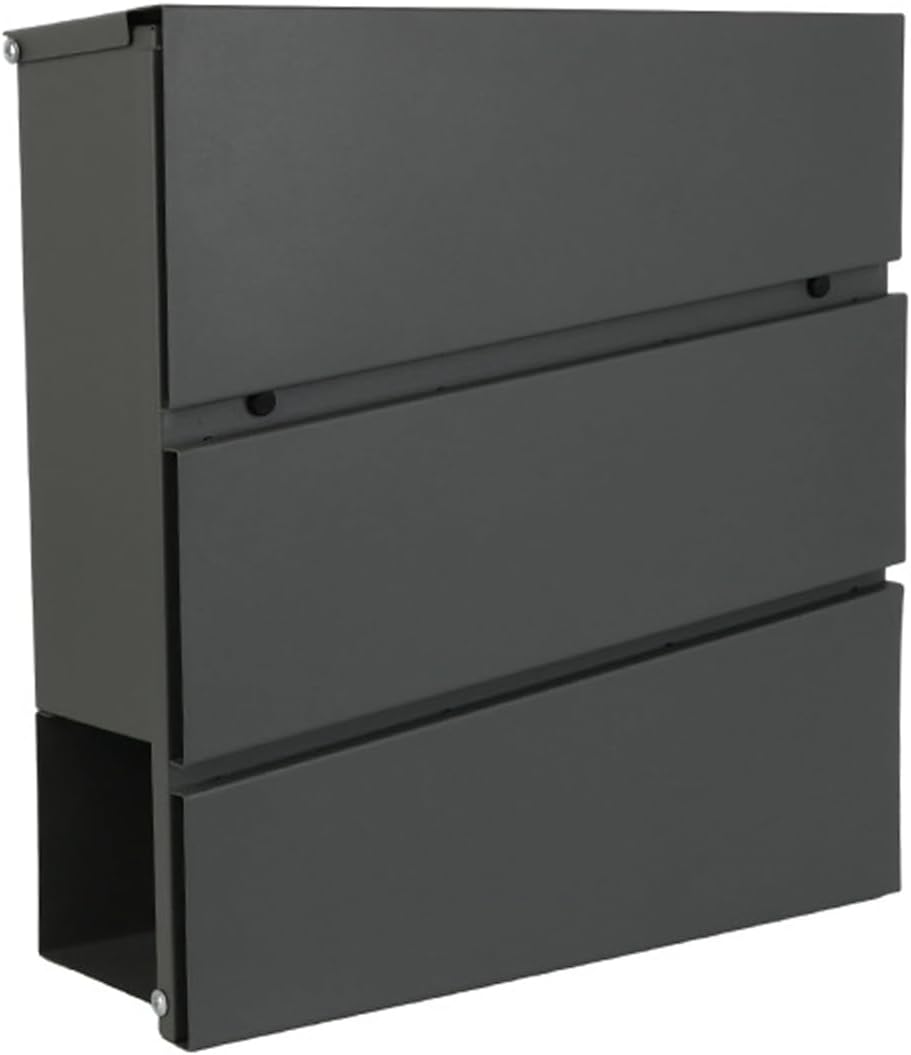 Wall Mounted Locking Mailbox, Large Capacity Metal Mail Box, Key Drop Box with Key Lock, Mailbox Wall Mount, Postbox for Home Office