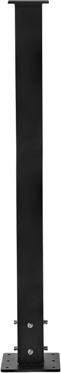 43 Inch Steel Mailbox Post with Post Base, Heavy Duty In-Ground Mounting Post for Outside, Q235 Mail Box Post for Street Curbside, Mailbox Post Kit for Sidewalk, Black