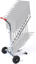 National Public Seating NPS Modern Steel Metal Dolly for 10 Melody Music Stands in Zinc Silver