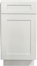 Kitchen Base Cabinet, Sideboard, White Shaker, Paint, Soft Close System, 1 Door and 1 Drawer, Unassembled, Modern