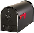 Naples Series Imperial Mailbox (Black) - Compatible with Round Fluted Aluminum Post