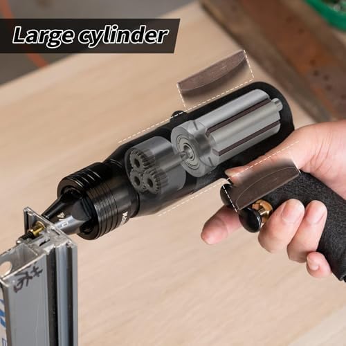Heavy Duty Air Hydraulic Rivet Nut Tool with Quick-Change Nose-Piece Assembly for Metal, Plastic and Leather, Ideal for Fast and Efficient Riveting