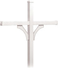 Salsbury Industries 4374WHT Deluxe Post 2 Sided In-Ground Mounted for 4 Roadside Mailbox, White