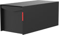 Olio Home Mailbox | Modern Design Thompson Flat Top Post Mount Mail Box | 20.5' x 9.2' x 8.5' | Galvanized Steel Mailboxes for Outside | Made in USA Mail Boxes for House | Black