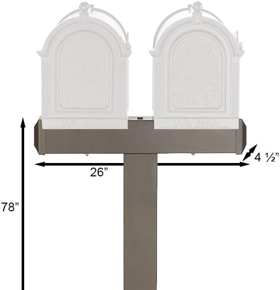 Whitehall Dual Mailboxes and Post Package, French Bronze