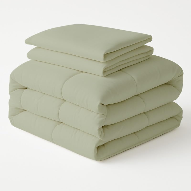 Egyptian Cotton Oversized Queen Size Comforter Sets - Saga Color, Soft Lightweight Bed Set, All Season Gray Bedding Sets - 1 Comforter & 2 Pillow case