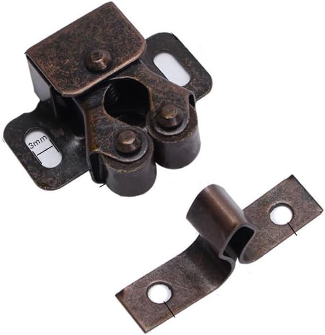 JSEIAJB Magnet Cabinet Catches Door Stop Closer Stoppers Damper Buffer for Wardrobe Hardware Furniture Fittings(Black)