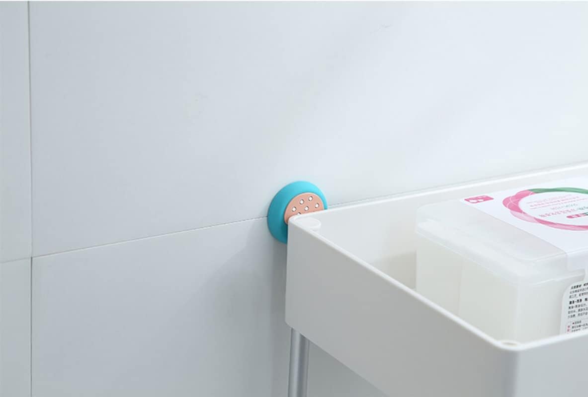 Door Stop-Door Wedge Buffer,Blue Round Wall Door Knob Protector, Cabinet Door Stoppers, Wall Guard Protectors Can Be Sticky on Most Surfaces, Wood, Drywall, Walls, Ceramic, Marble, Glass, and Metal(Si