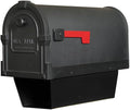Special Lite Savannah Curbside Mailbox with Paper Tube - Black Aluminum Mailbox for Post Mount - SCS-2014-BLK
