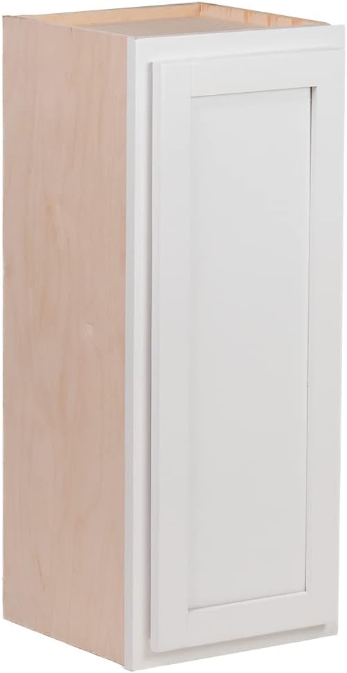 Quicklock RTA (Ready-to-Assemble) 42' Tall Wall Kitchen Cabinets - Shaker Style | 100% Hardwood | Made in America | Soft Close Hardware (Pure White, 12' D x 12' W x 42' H)